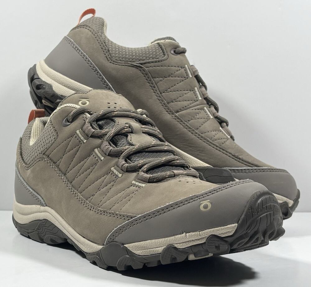 Women’s Oboz Ousel Low B-DRY Waterproof Hiking Shoes Size 8 Cinder Stone Nubuck